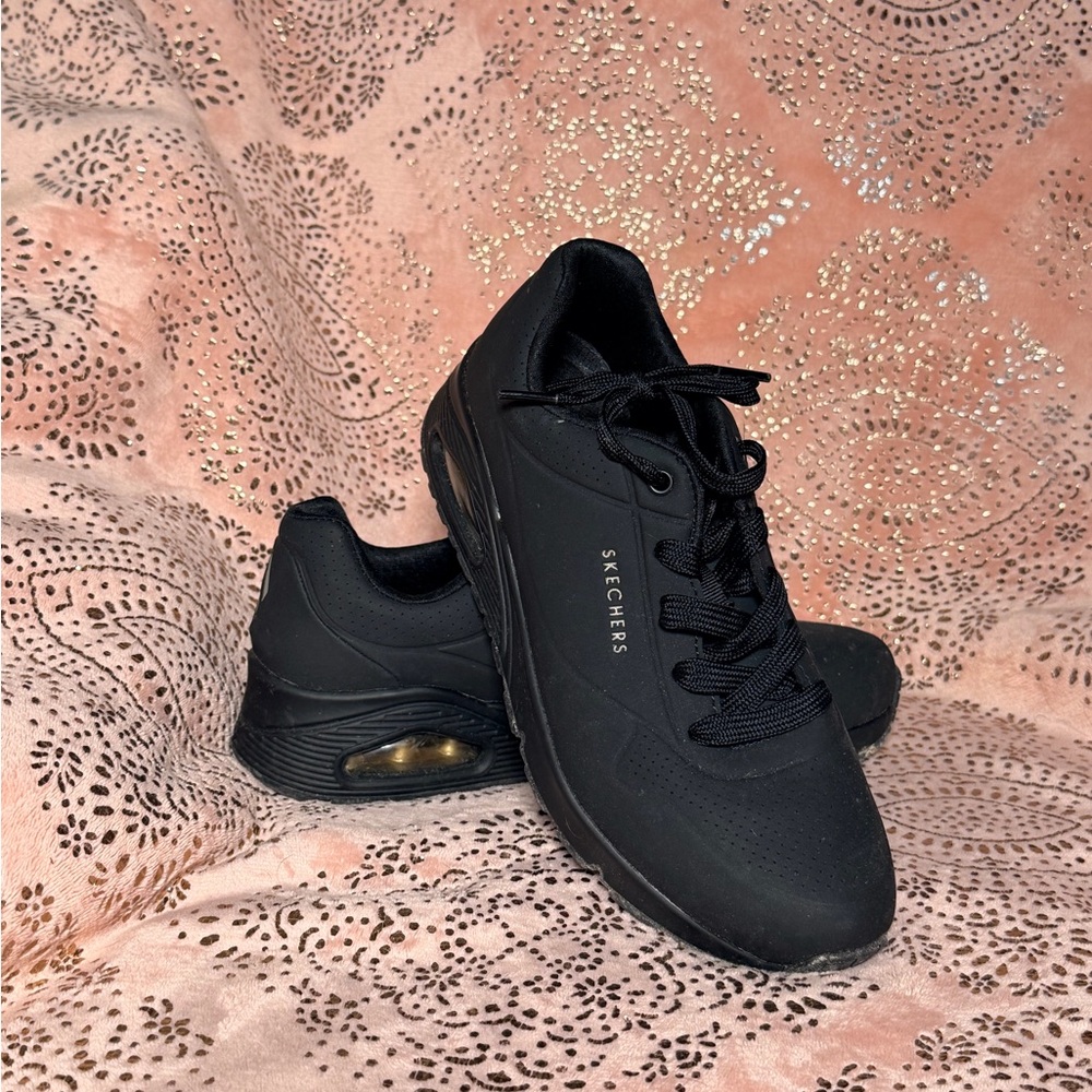 Skechers Black Athletic Shoes
